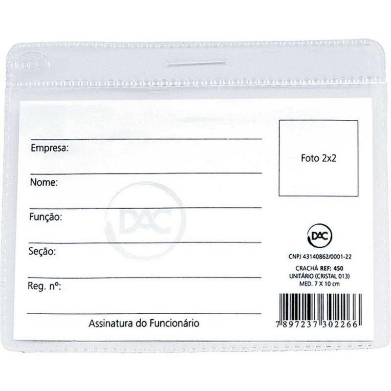 CRACHA SEM PRESILHA 100MMX70MM  - REF. 1045 - CAIXA COM 50 UNIDADES