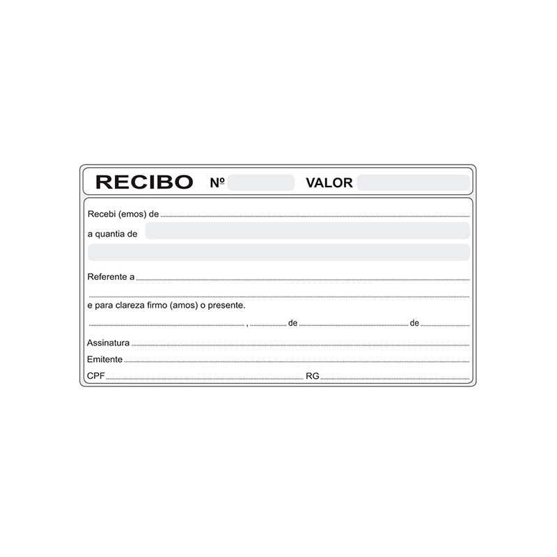 BLOCO RECIBO COMERCIAL SEM CANHOTO 50 FOLHAS SAO DOMINGOS - REF. 6063 - PACOTE COM 20 UNIDADES
