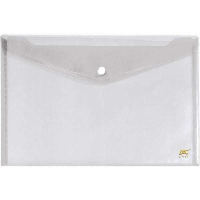 MALOTE A4 COM BOTAO TRANSPARENTE 653 DAC - REF. 653TR - CAIXA COM 10 UNIDADES