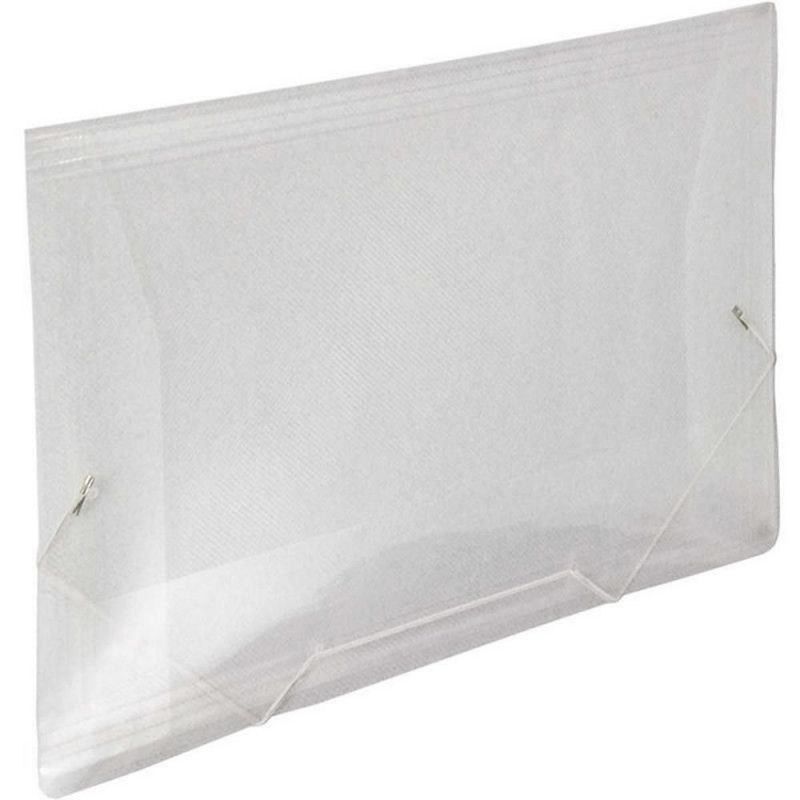 PASTA ABA ELASTICO PLASTICA OFICIO TRANSPARENTE - REF. 501TR - CAIXA COM 10 UNIDADES