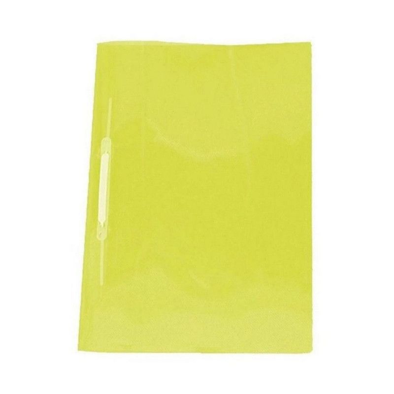 PASTA COM GRAMPO TRILHO PLASTICA AMARELO DAC - REF. 606AM - PACOTE COM 10 UNIDADES