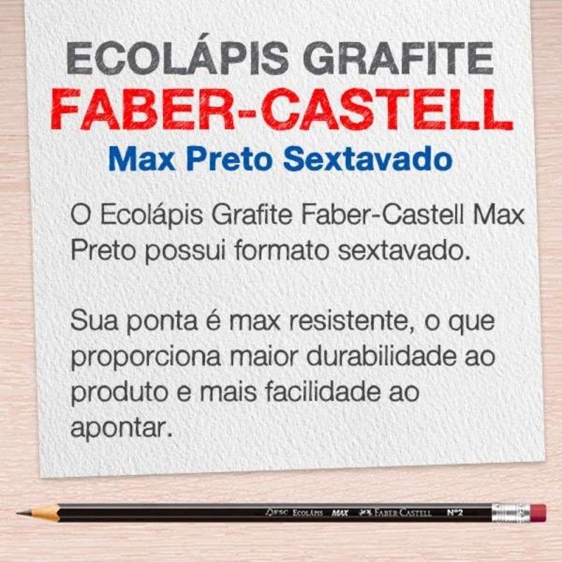 LAPIS PRETO N.2 MAX COM BORRACHA - REF. 1205SM/B - CAIXA COM 144 UNIDADES