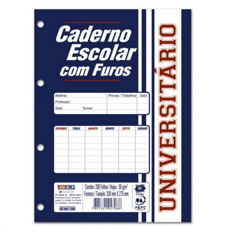 BLOCO PARA FICHARIO 96 FOLHAS BRANCO SAO DOMINGOS  - REF. 4706 - PACOTE COM 5 UNIDADES