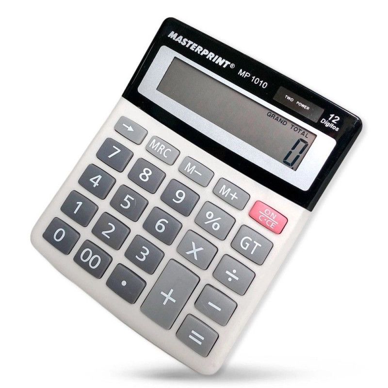 CALCULADORA 12 DIGITOS BATERIA MASTERPRINT - REF. MP1010 - 1 UNIDADE