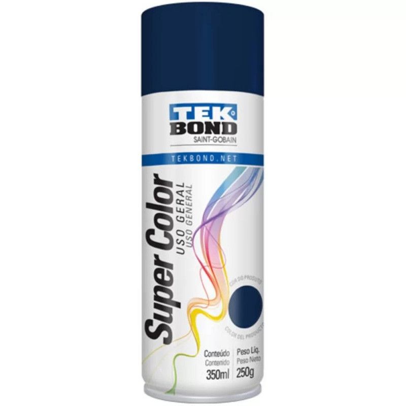 TINTA SPRAY USO GERAL AZUL ESCURO 350ML 250G TEK BOND - REF. 230910 - 1 UNIDADE
