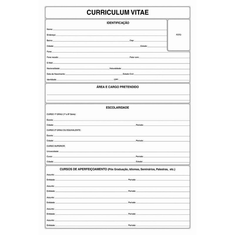 CURRICULUM VITAE 100 FOLHAS SAO DOMINGOS - REF. 6782 - PACOTE COM 5 BLOCOS