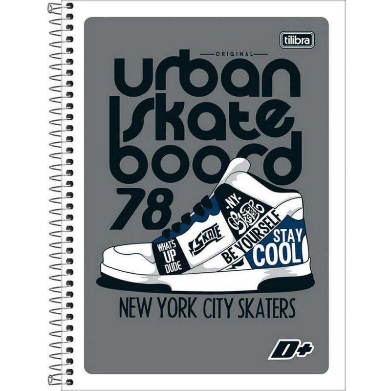 CADERNO 1 MATERIA CAPA FLEXIVEL 96 FOLHAS MAIS MASCULINO - REF. 11477 - PACOTE COM 5 UNIDADES