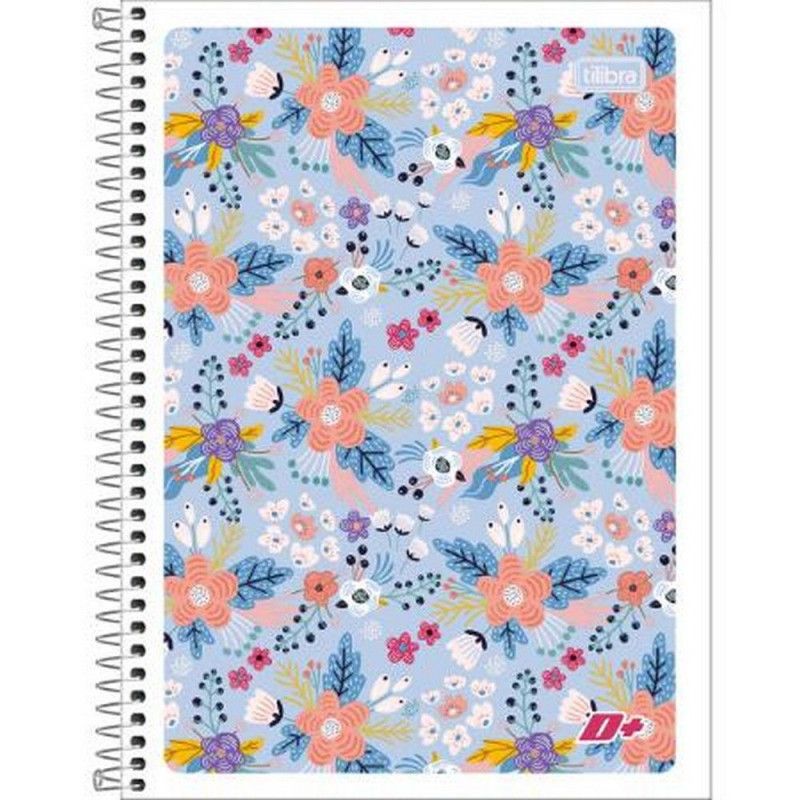 CADERNO 1 MATERIA CAPA FLEXIVEL 96 FOLHAS MAIS FEMININO - REF. 14348 - PACOTE COM 5 UNIDADES