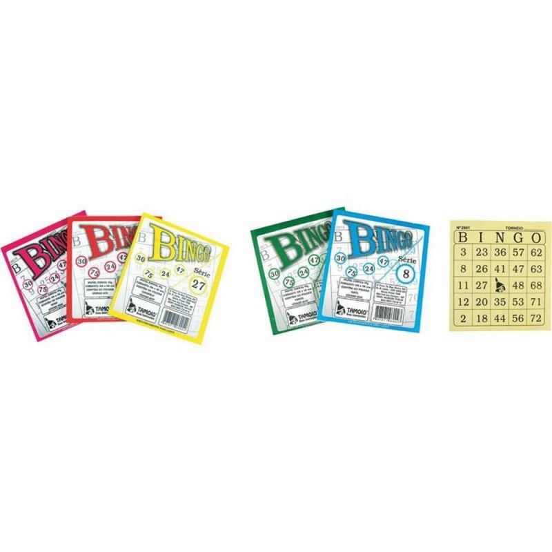BLOCO BINGO 100 FOLHAS JORNAL TAMOIO - REF. 6001 - CAIXA COM 15 UNIDADES
