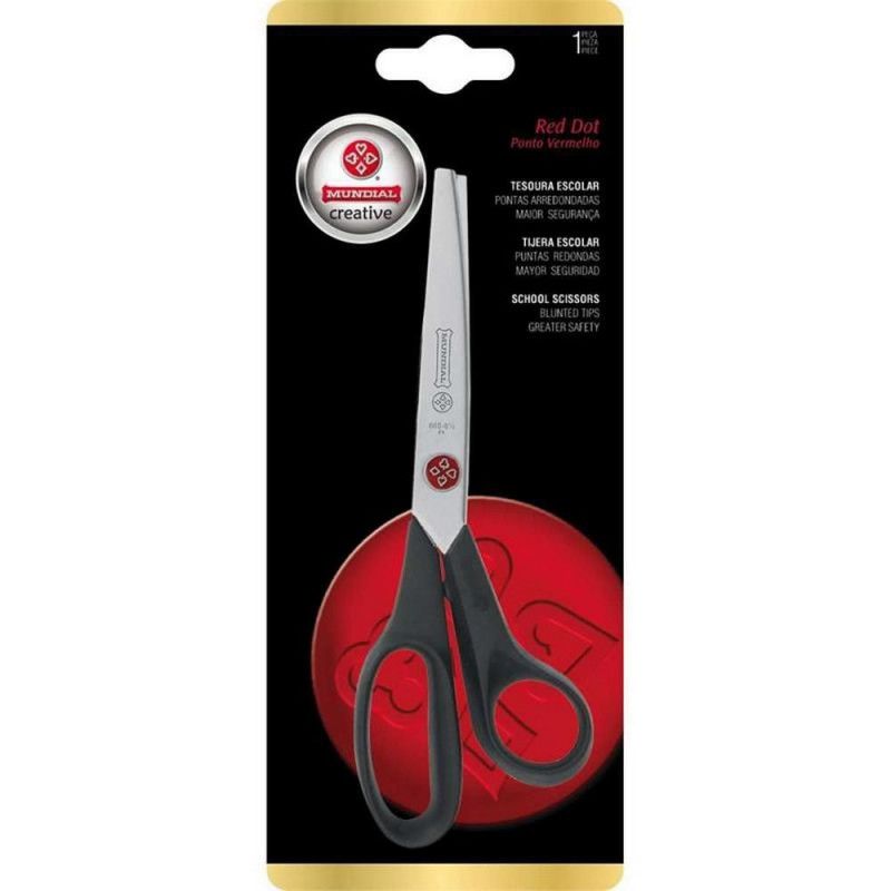 TESOURA PICOTAR PONTO VERMELHO MUNDIAL - REF. 665N-8 - 1 UNIDADE