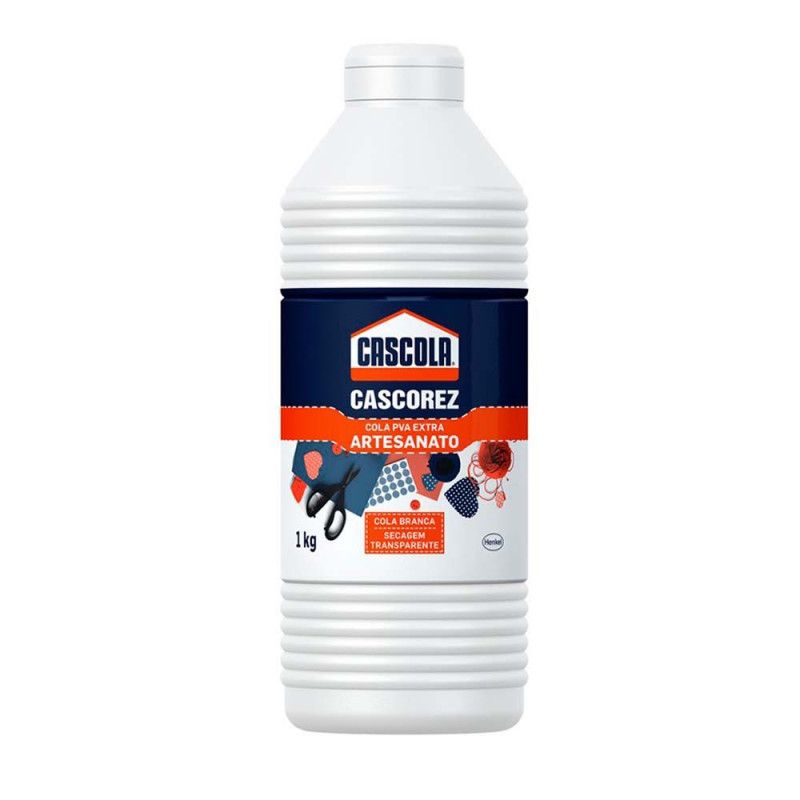 COLA BRANCA 1 KG PORCELANA FRIA CASCOREZ - REF. 1407019 -- CAIXA COM 12 UNIDADES