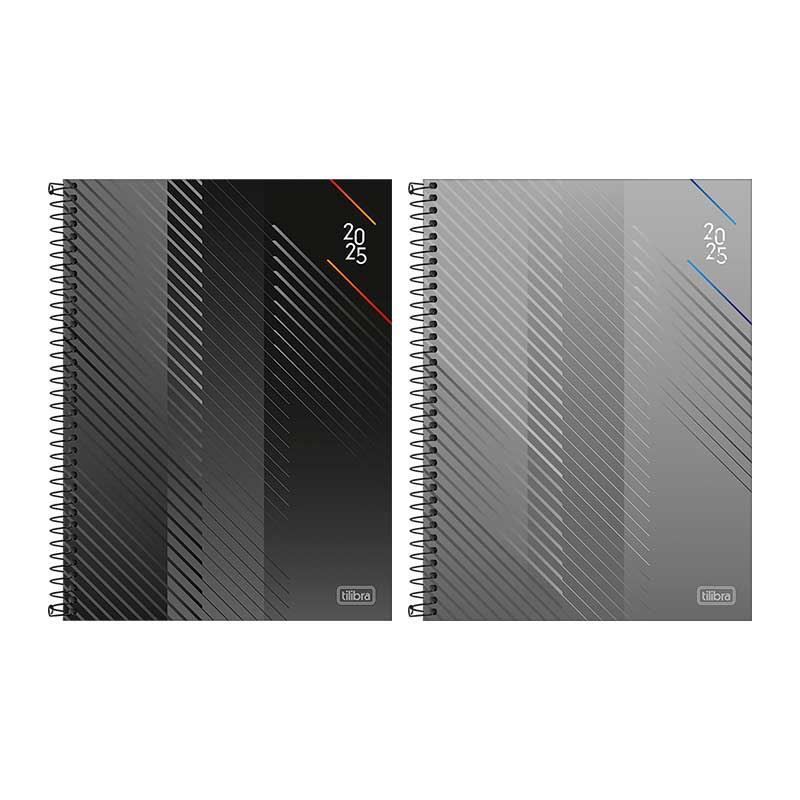 AGENDA ESPIRAL SPOT M9 TILIBRA 2025 - REF. 126179 - PACOTE COM 4 UNIDADES SORTIDAS