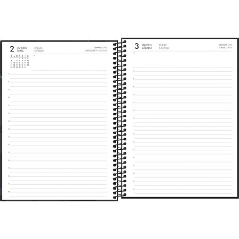 AGENDA ESPIRAL SPOT M9 TILIBRA 2026 - REF. 126179 - PACOTE COM 4 UNIDADES SORTIDAS