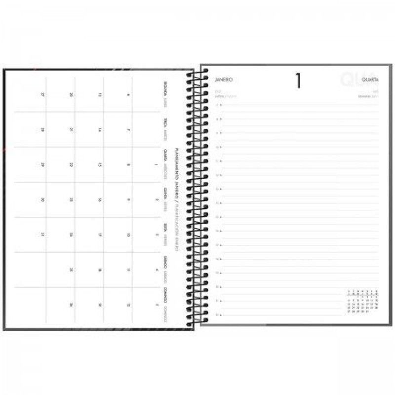 AGENDA ESPIRAL SPOT M9 TILIBRA 2025 - REF. 126179 - PACOTE COM 4 UNIDADES SORTIDAS