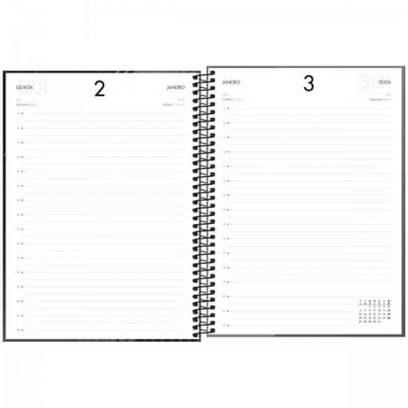 AGENDA ESPIRAL SPOT M9 TILIBRA 2026 - REF. 126179 - PACOTE COM 4 UNIDADES SORTIDAS