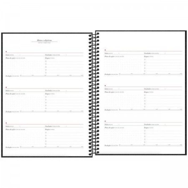 PLANNER  ESPIRAL SEMANAL CAMBRIDGE M9 TILIBRA 2025 - REF. 123684 - PACOTE COM 4 UNIDADES 