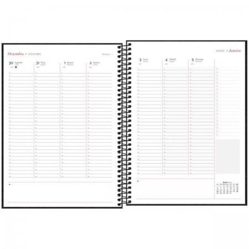 PLANNER  ESPIRAL SEMANAL CAMBRIDGE M9 TILIBRA 2025 - REF. 123684 - PACOTE COM 4 UNIDADES 