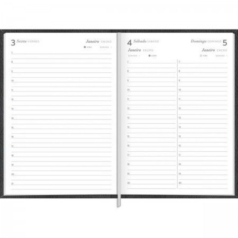 AGENDA COSTURADA TORINO M5 TILIBRA 2025 - REF. 129143 - PACOTE COM 4 UNIDADES