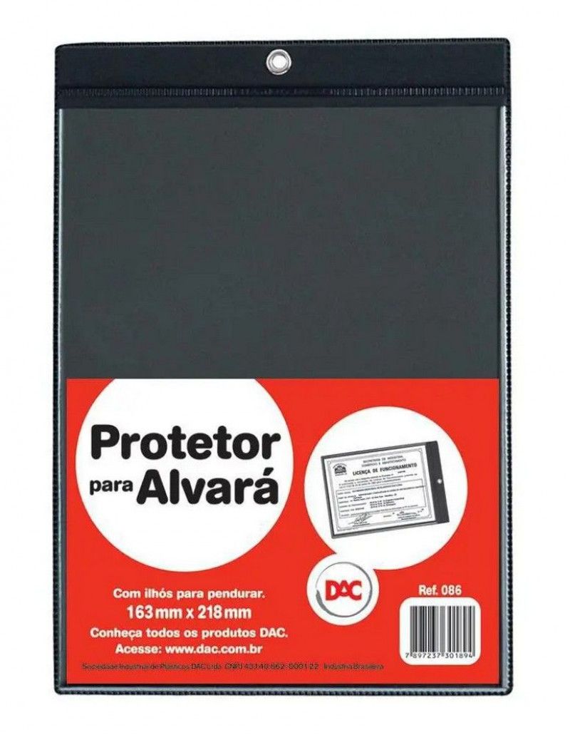 PROTETOR ALVARA 163X218MM DAC - REF. 86 - 1 UNIDADE