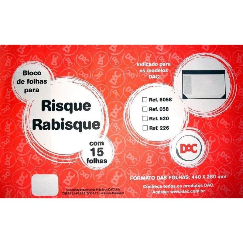 REFIL PARA BLOCO RISQUE RABISQUE 440X280MM - REF. 058RE - 1 UNIDADE