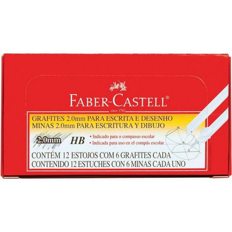 GRAFITE 2.0MM FABER - REF. 9020HB - CAIXA COM 12 UNIDADES