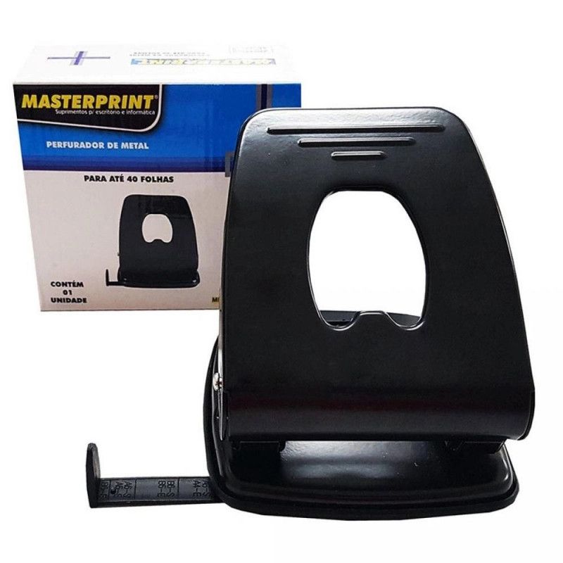 PERFURADOR METAL MP802 40 FOLHAS MASTERPRINT - REF. MP802 - 1 UNIDADE