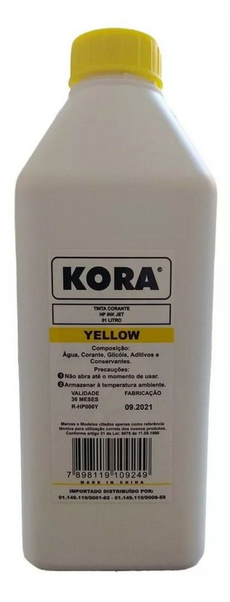 TINTA HP UNIVERSAL 1 LITRO YELLOW CORANTE - 1 UNIDADE