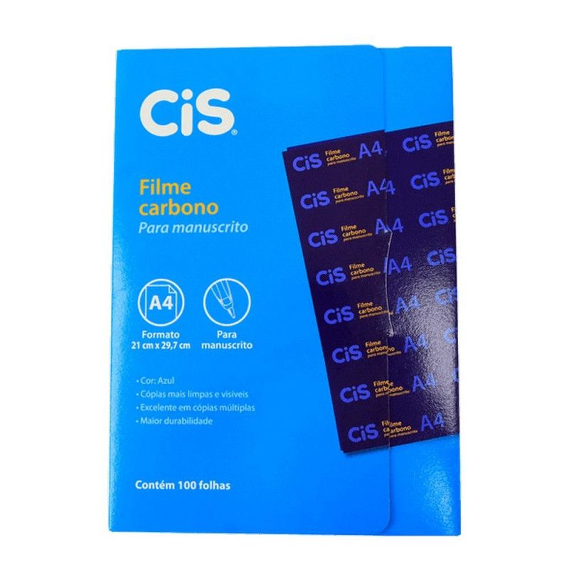 CARBONO AZUL FILME FOLHA A4 CIS - REF. 3237 - CAIXA COM 100 UNIDADES