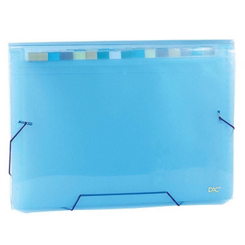 PASTA SANFONADA A4 12 DIVISORIAS AZUL 6090 DAC - REF. 6090AZ - 1 UNIDADE