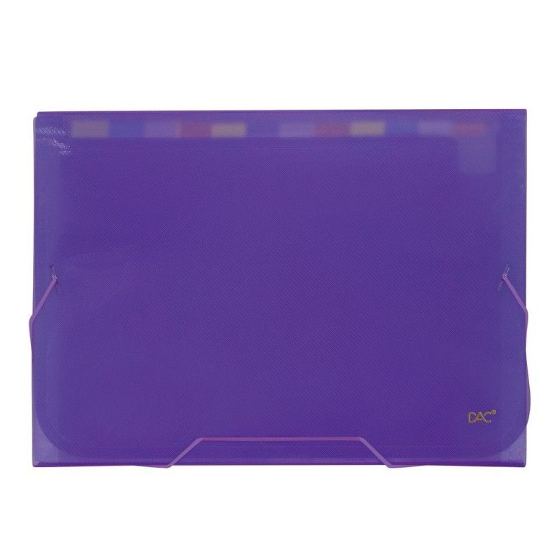 PASTA SANFONADA A4 12 DIVISORIAS LILAS 6090 DAC - REF. 6090LL - 1 UNIDADE