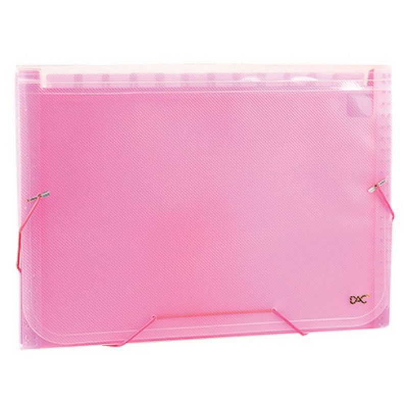 PASTA SANFONADA A4 12 DIVISORIAS ROSA 6090 DAC - REF. 6090RS - 1 UNIDADE