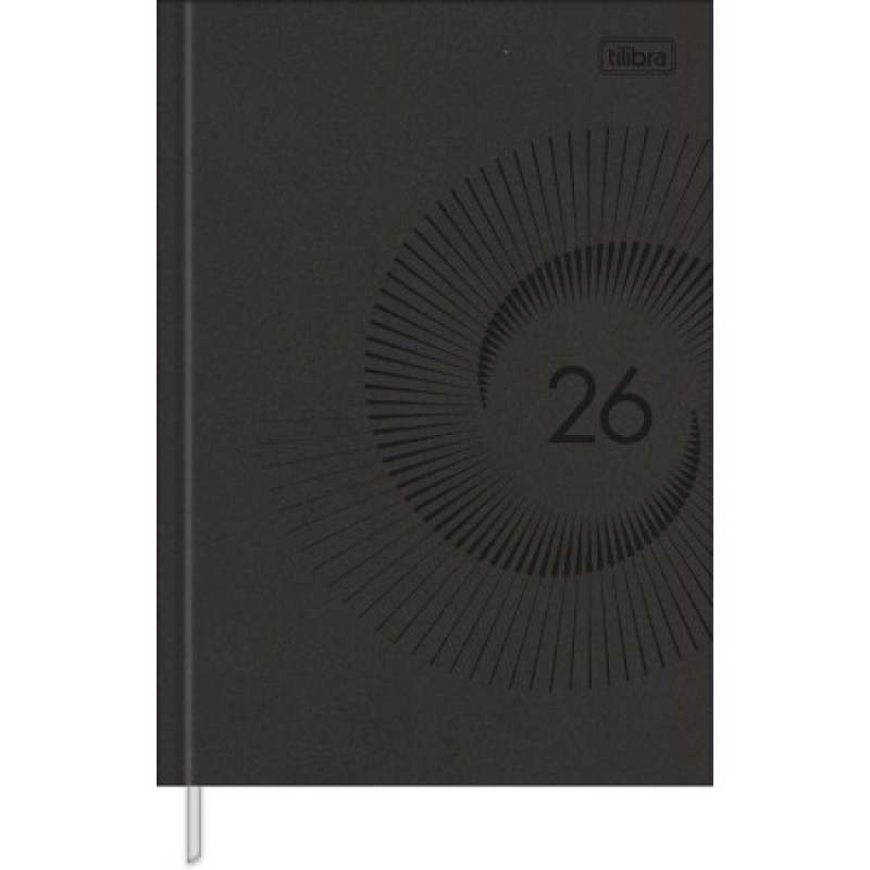 AGENDA COSTURADA PRATIKA PRETO M6 TILIBRA 2026 - REF. 126144 - PACOTE COM 5 UNIDADES