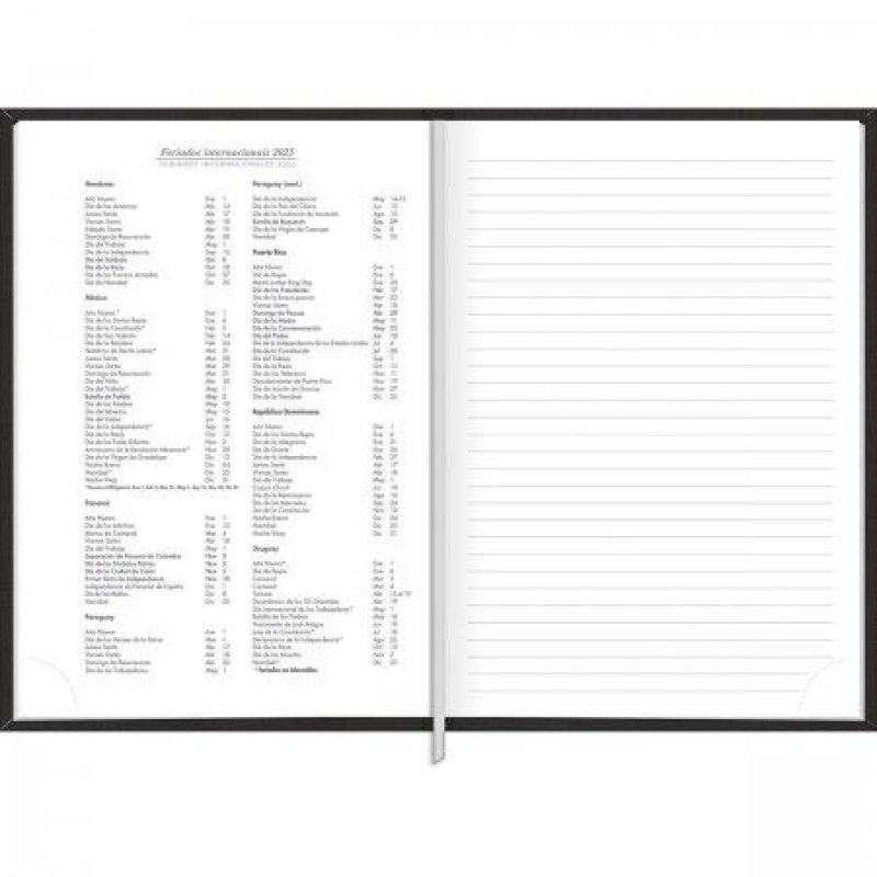 AGENDA COSTURADA PRATIKA PRETO M6 TILIBRA 2025 - REF. 126144 - PACOTE COM 5 UNIDADES