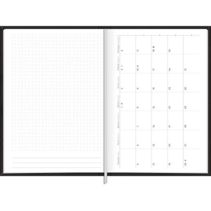 AGENDA COSTURADA PRATIKA PRETO M6 TILIBRA 2026 - REF. 126144 - PACOTE COM 5 UNIDADES