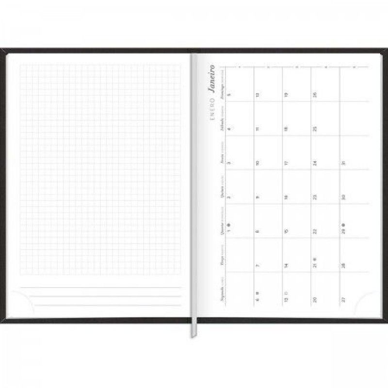 AGENDA COSTURADA PRATIKA PRETO M6 TILIBRA 2025 - REF. 126144 - PACOTE COM 5 UNIDADES