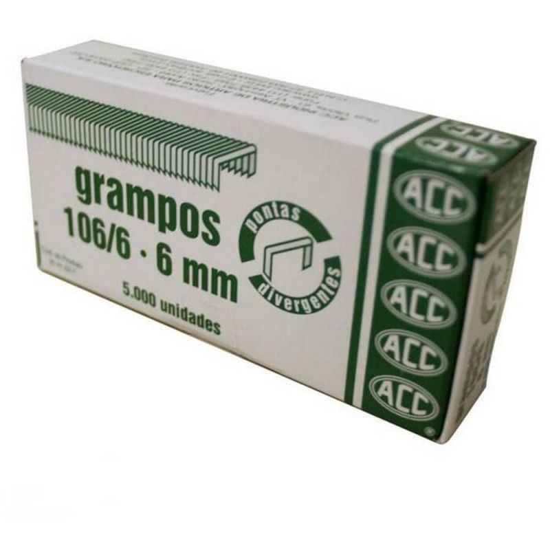 GRAMPO 106/6 GALVANIZADO COM 5000 UNIDADES ACC. - REF. 9.24.15.12-2 - 1 UNIDADE