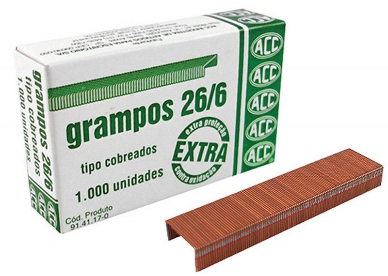 GRAMPO 26/6 COBREADO COM 1000 ACC - REF. 9.24.13.11-6 - 1 UNIDADE