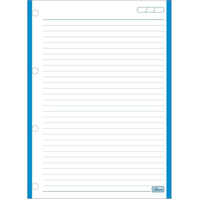 BLOCO PARA FICHARIO 96 FOLHAS TARJADO TILIBRA - REF. 12291 - CAIXA COM 10 UNIDADES