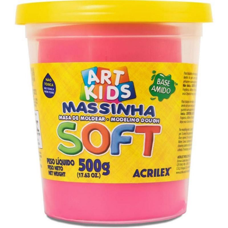 MASSA MODELAR SOFT 500G MARAVILHA ACRILEX - REF. 107 - 1 UNIDADE