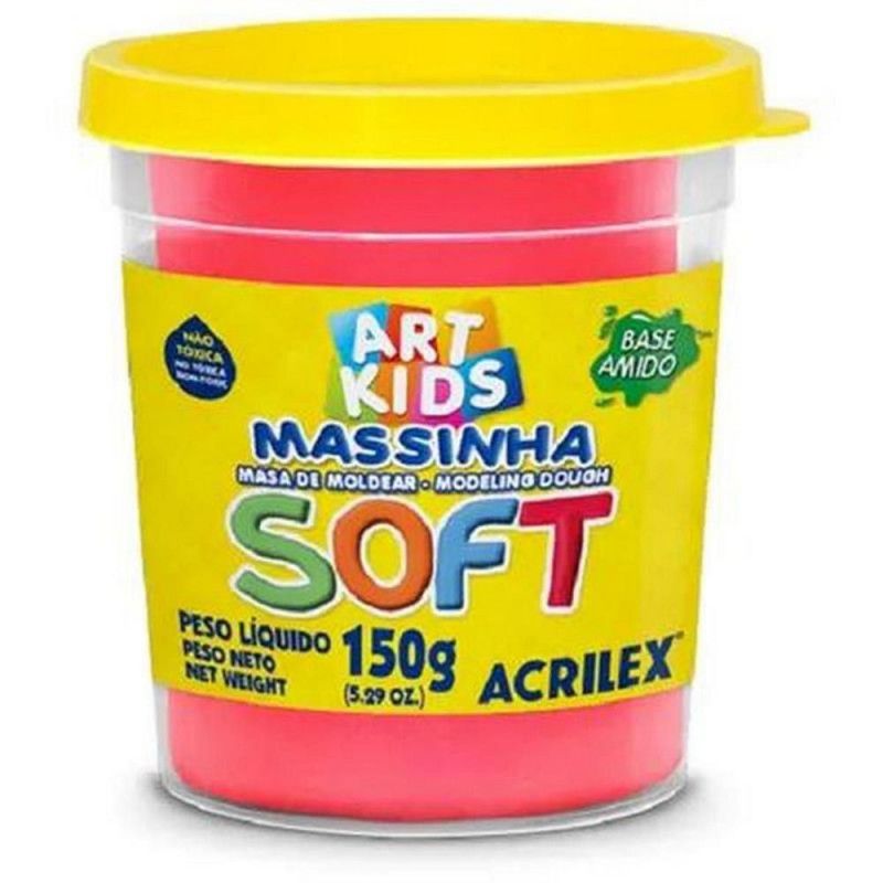 MASSA MODELAR SOFT 150G VERMELHO ACRILEX - REF. 103 - 1 UNIDADE
