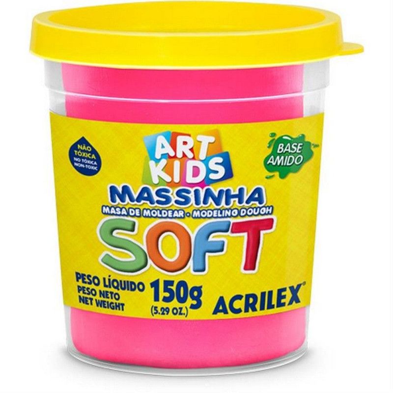 MASSA MODELAR SOFT 150G MARAVILHA ACRILEX - REF. 107 - CAIXA COM 6 UNIDADES
