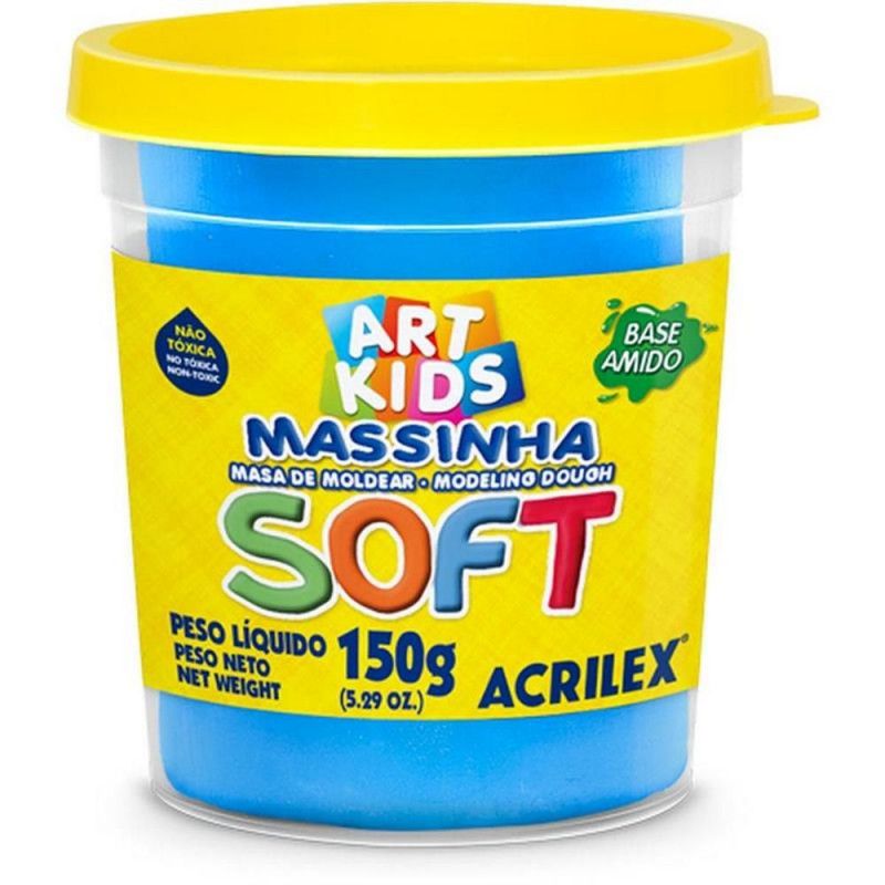 MASSA MODELAR SOFT 150G AZUL ACRILEX - REF. 109 - 1 UNIDADE