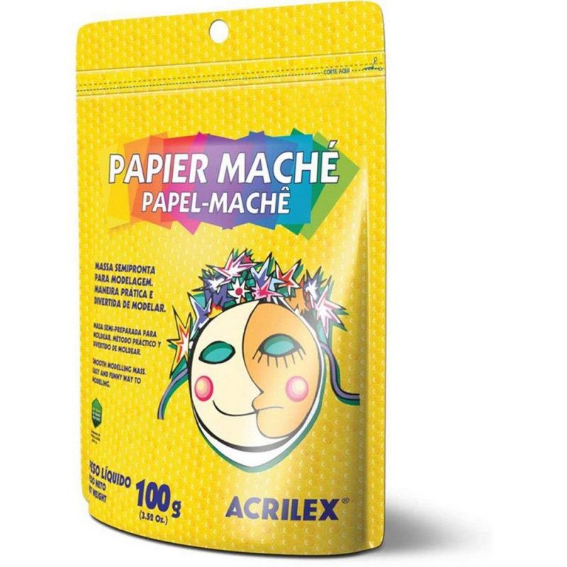 PAPEL MACHE 100G ACRILEX - REF. 1210 - CAIXA COM 3 UNIDADES