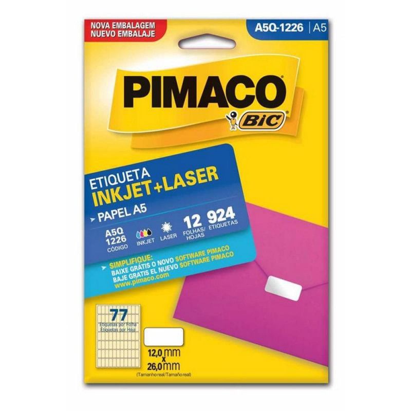 ETIQUETA A5Q-1226 12 FOLHAS PIMACO - REF. A5Q-1226 - 1 UNIDADE