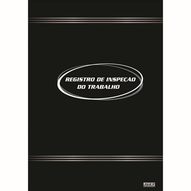LIVRO DE REGISTRO INSPECAO DO TRABALHO 50 FOLHAS SAO DOMINGOS - REF. 5478 - 1 UNIDADE