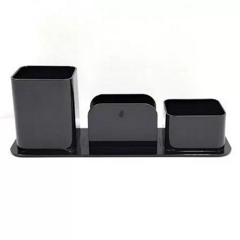 PORTA LAPIS CLIPES E LEMBRETE PRETO - REF. 3031.P - 1 UNIDADE
