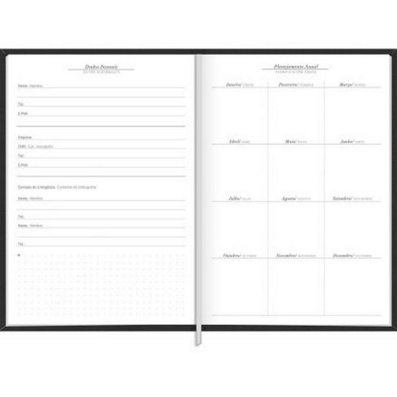 AGENDA COSTURADA PRATIKA PERMANENTE M6 TILIBRA - REF. 12083 - PACOTE COM 5 UNIDADES SORTIDAS