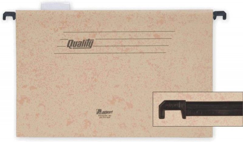 PASTA SUSPENSA MARMORIZADA HASTE PLASTICA COM GRAMPO 5144 QUALITY - REF. 5144 - PACOTE COM 10 UNIDADES