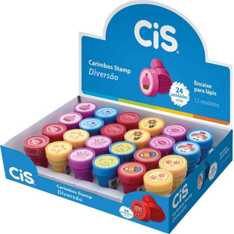 CARIMBO STAMP DIVERSAO CIS - REF. 5593 - CAIXA COM 24 UNIDADES