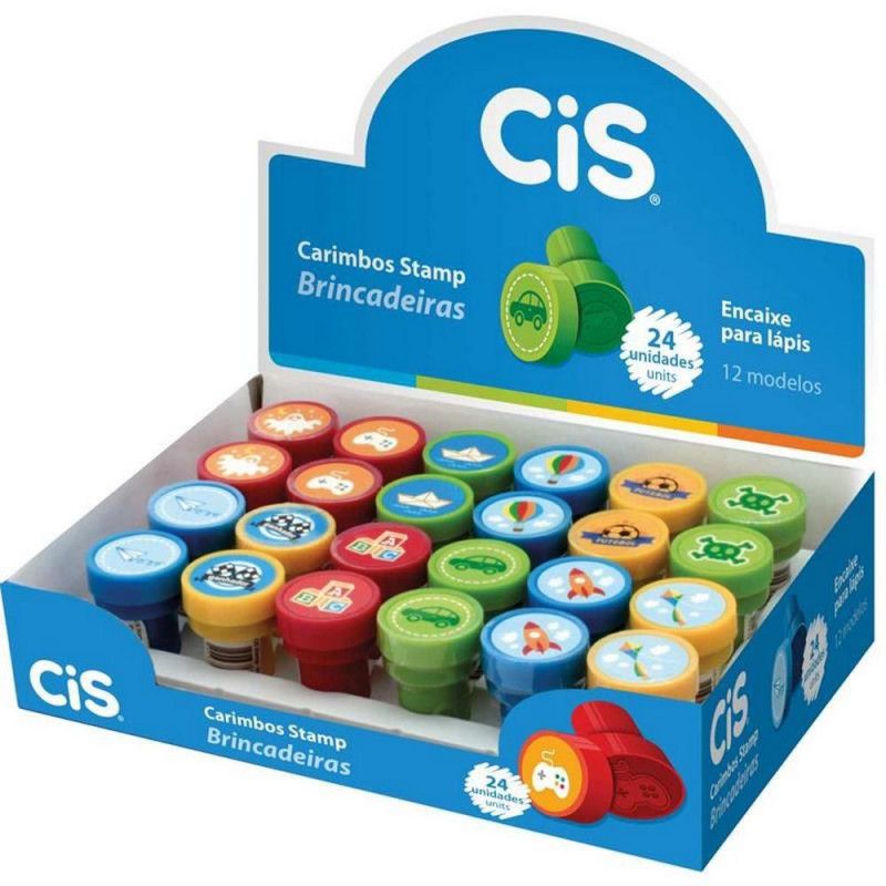 CARIMBO STAMP BRINCADEIRAS CIS - REF. 5562 - CAIXA COM 24 UNIDADES
